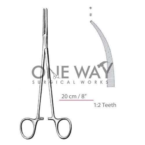 Heiss Forceps Kocher Curved