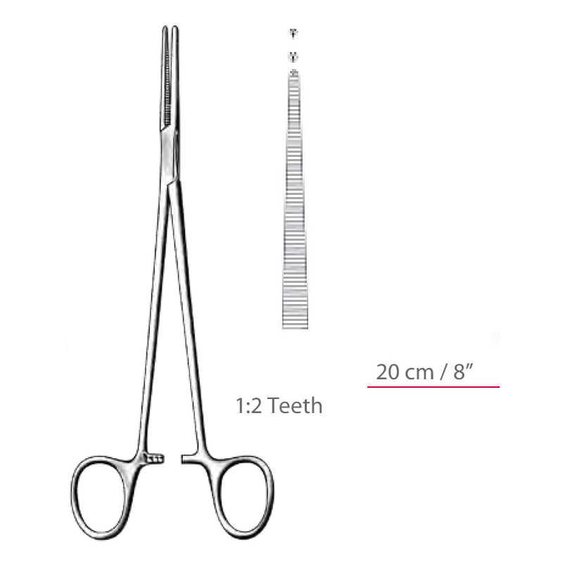 Heiss Forceps Kocher Straight
